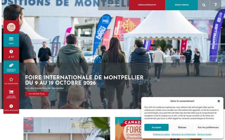 Screenshot of foiredeprintemps-montpellier.com