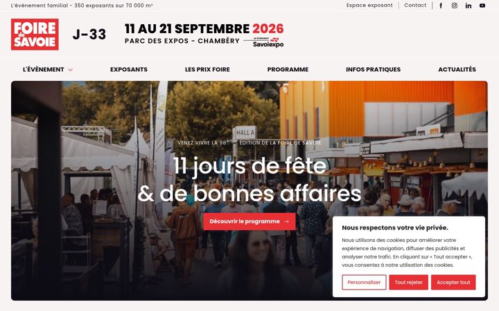 Screenshot of foiredesavoie.com