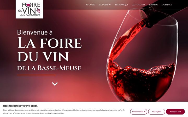 Screenshot of foireduvinbassemeuse.be