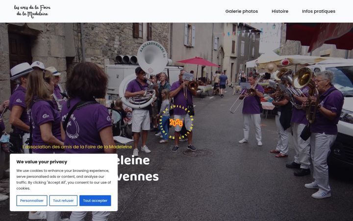 Screenshot of foiremadeleine48400.fr