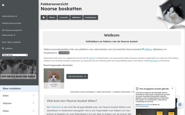 Screenshot von fokkersnoorseboskatten.info