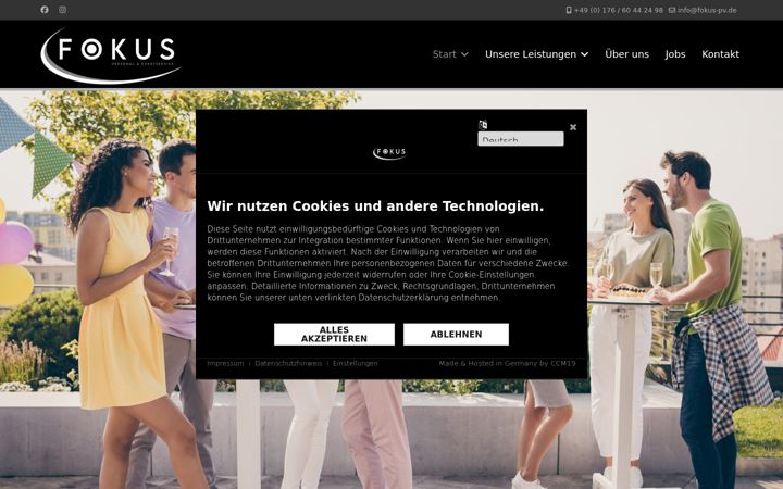 Screenshot of fokus-catering.de