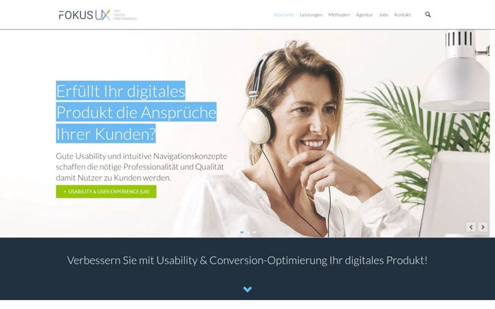 Screenshot of fokus-ux.de