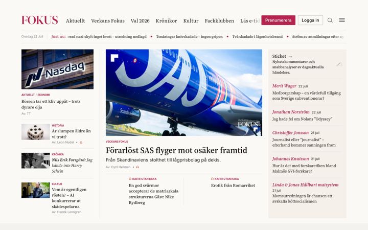Screenshot of fokus.se