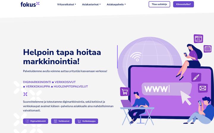 Screenshot of fokusdigital.fi