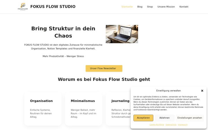 Screenshot of fokusflowstudio.de