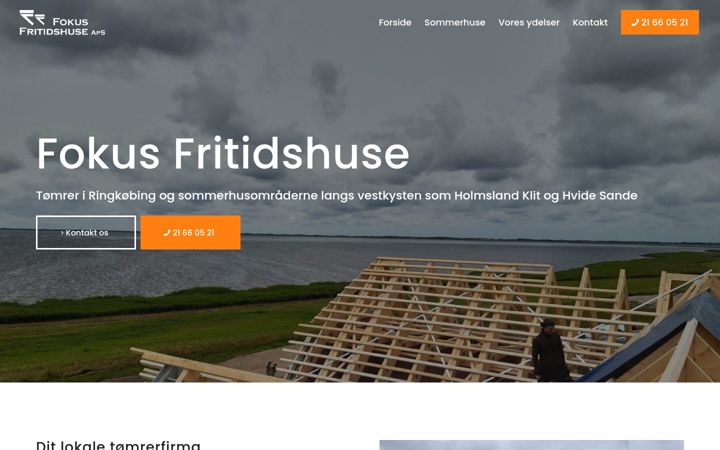 Screenshot of fokusfritidshuse.dk