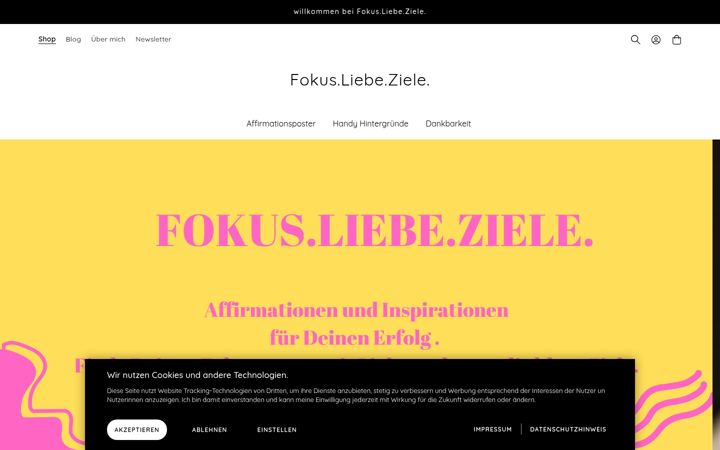 Screenshot of fokusliebeziele.de