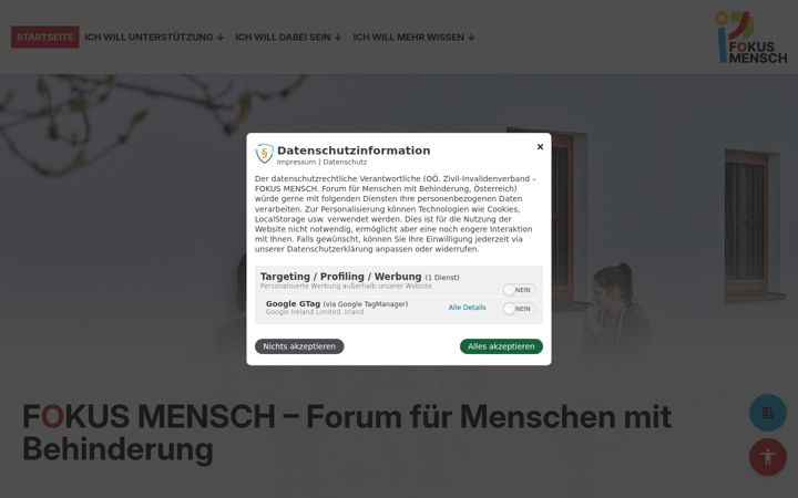Screenshot of fokusmensch.info