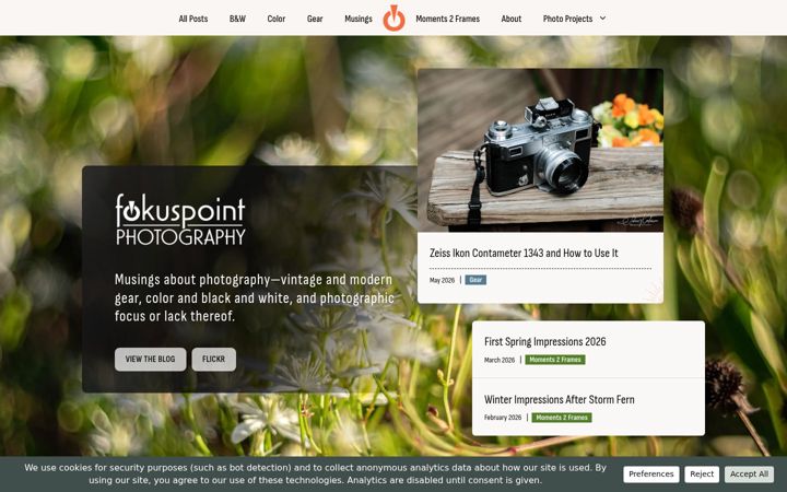 Screenshot of fokuspointphotography.com