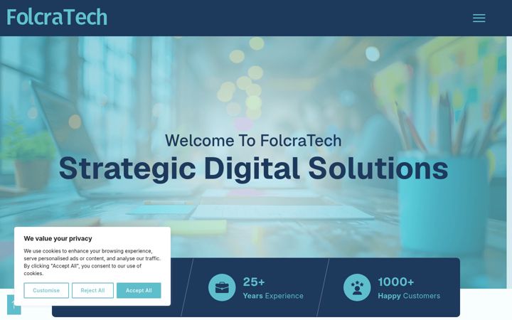 Screenshot of folcratech.com