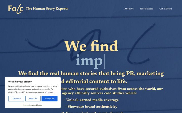 Screenshot of folcstories.com