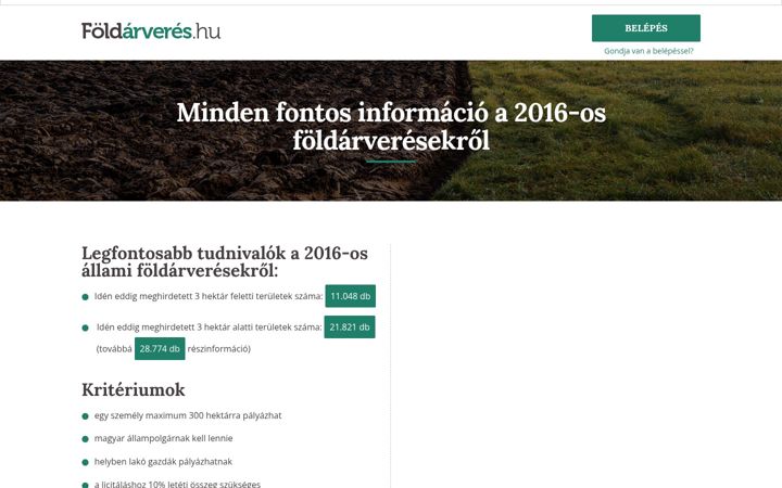 Screenshot of foldarveres.hu