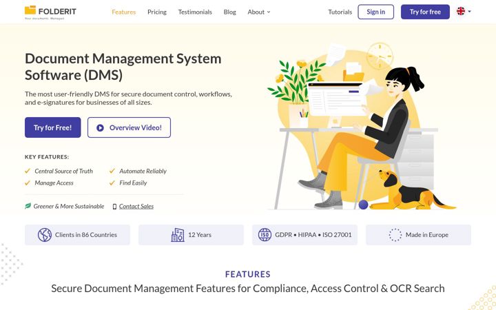 Screenshot of folderit.com