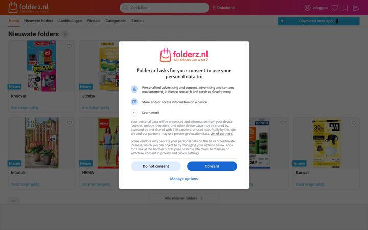 Ekrano kopija folderz.nl