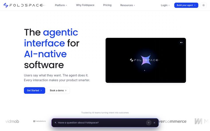 Snímek obrazovky foldspace.ai