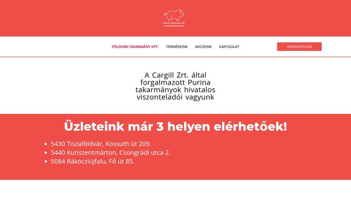 Screenshot of foldvar-takarmany.com