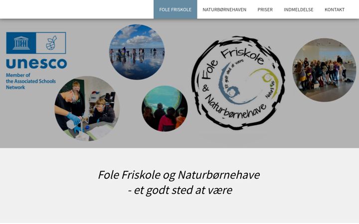 Screenshot of folefriskole.dk