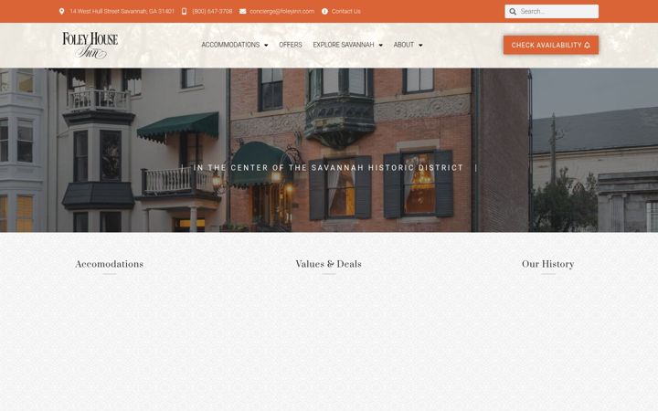 Screenshot of foleyinn.com