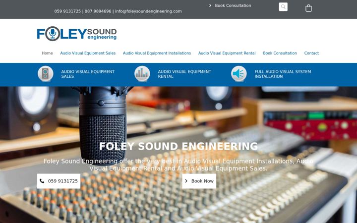 Screenshot of foleysoundengineering.ie