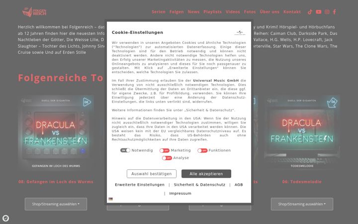 Screenshot of folgenreich.de