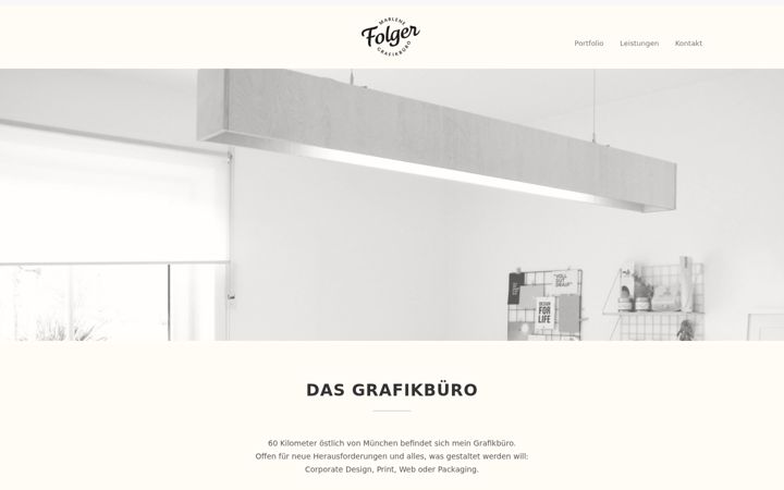 Screenshot of folger.de