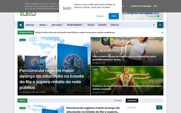Screenshot of folhadeitalva.com.br
