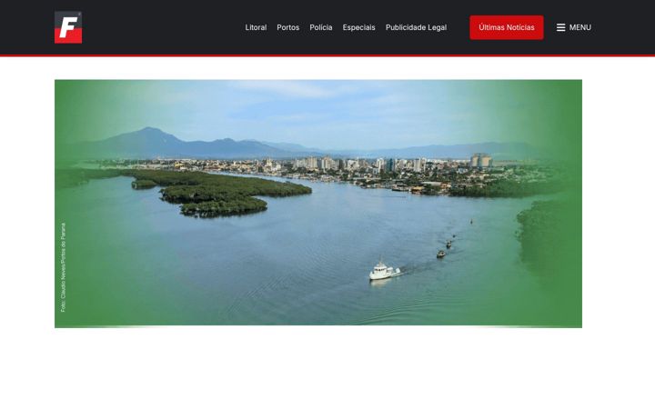 Screenshot of folhadolitoral.com.br