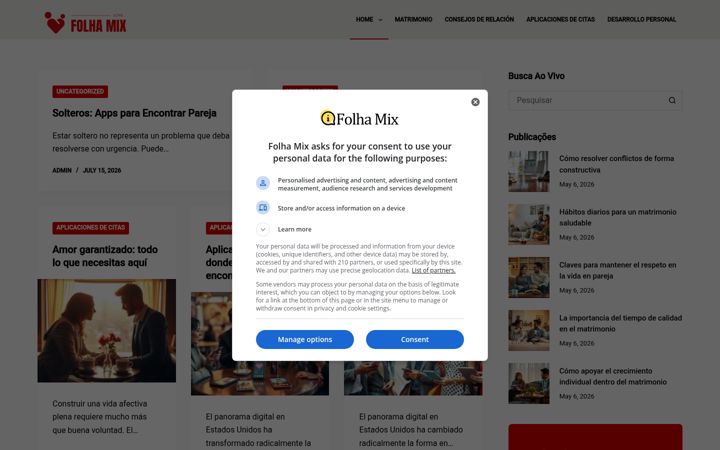 Screenshot of folhamix.com.br