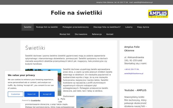 Screenshot of folianaswietliki.pl