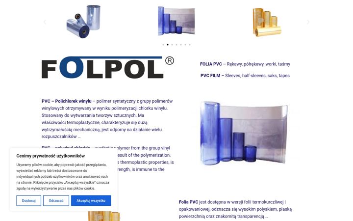Screenshot of foliapvc.com.pl
