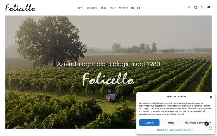 Captură de ecran a folicello.it