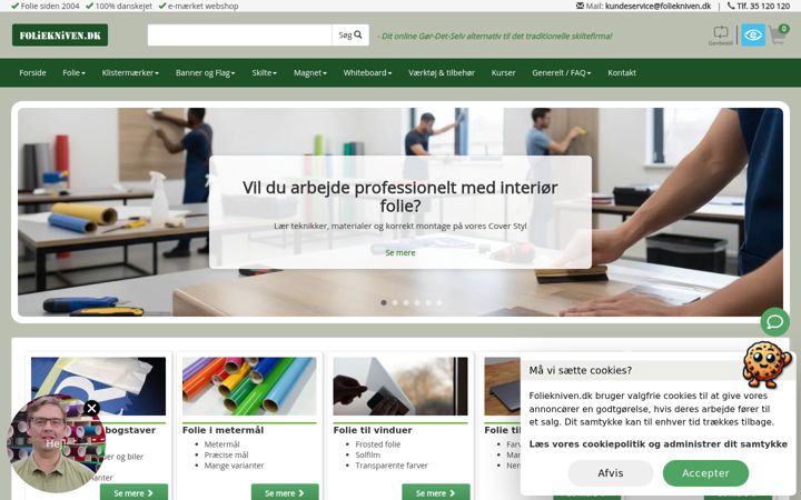 Screenshot of foliekniven.dk