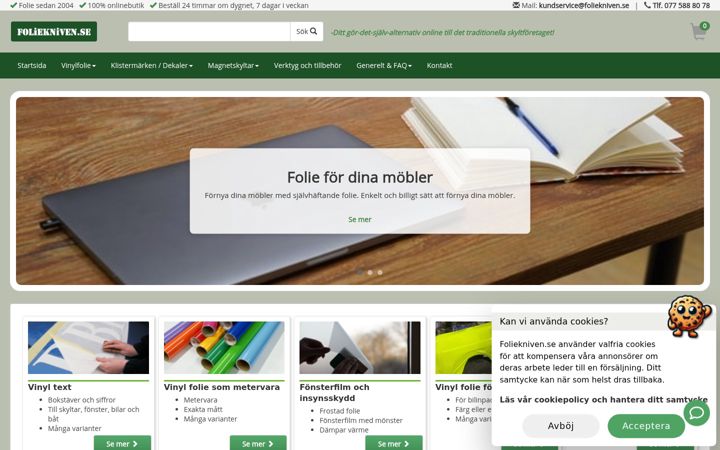 Screenshot of foliekniven.se