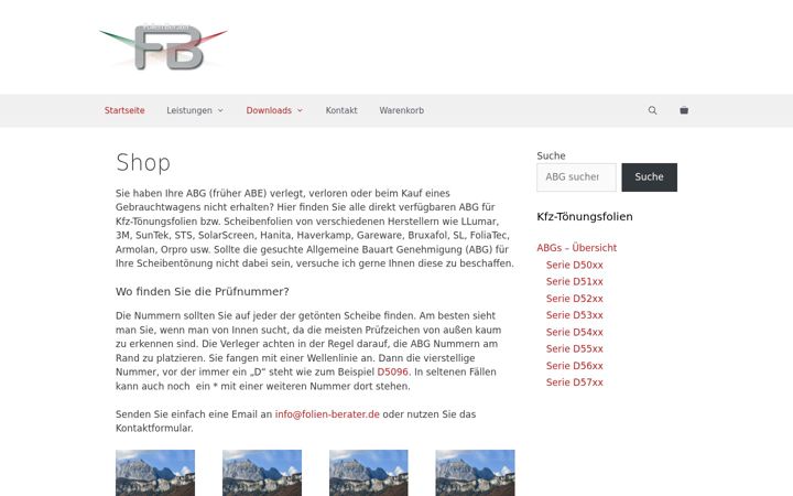 Screenshot of folien-berater.de