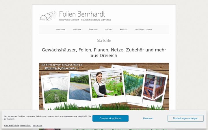 Screenshot of folien-bernhardt.de