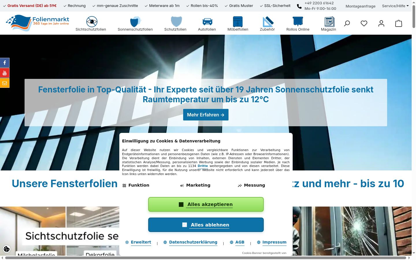 Screenshot tal-banner tal-kunsens muri qabel kwalunkwe interazzjoni