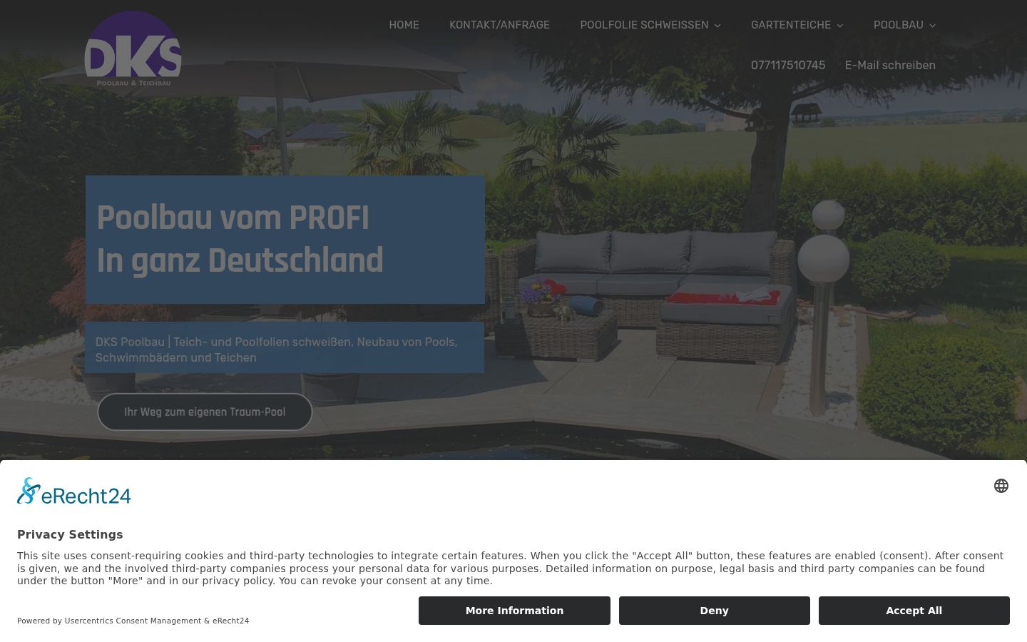Screenshot des Einwilligungsbanners vor jeglicher Interaktion