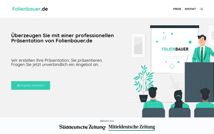 Screenshot ta' folienbauer.de