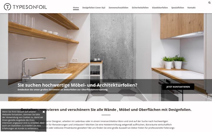 Screenshot of folienbeschriftungen.de
