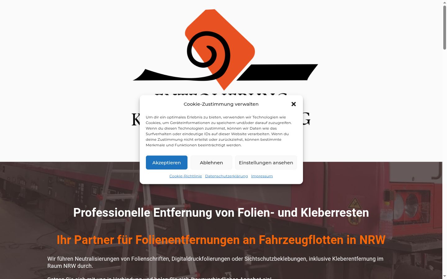 Screenshot tal-banner tal-kunsens muri qabel kwalunkwe interazzjoni