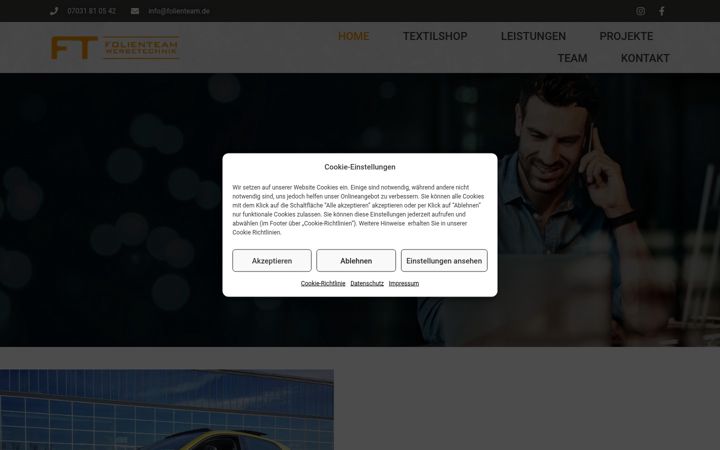Screenshot of folienteam.de