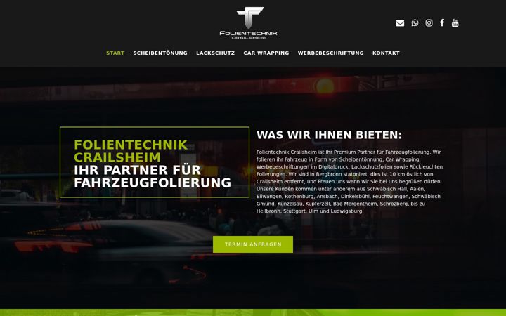 Screenshot of folientechnik-crailsheim.de