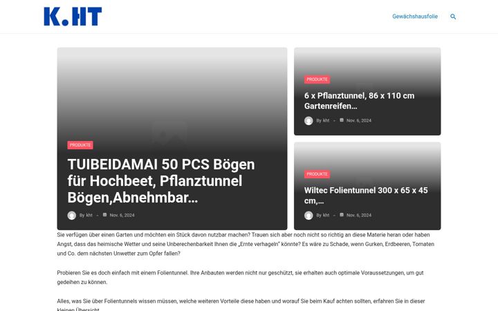 Screenshot of folientunnels.de