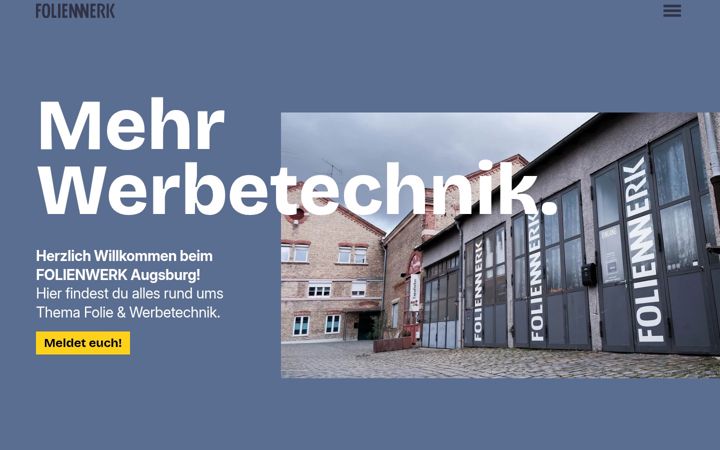 Screenshot of folienwerk-augsburg.de