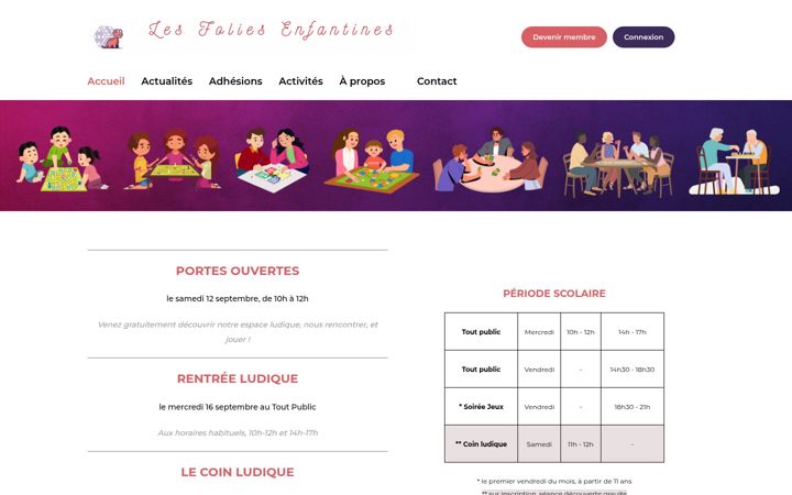 Screenshot of foliesenfantines.com