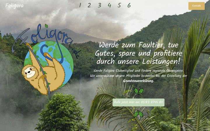 Screenshot of foligora.de