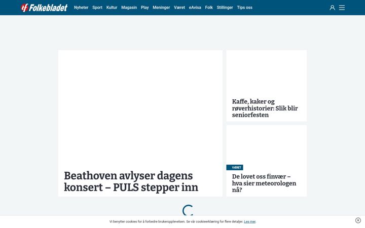 Screenshot of folkebladet.no