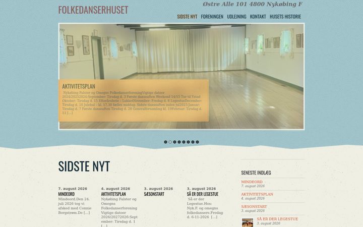 Screenshot of folkedanserhuset.dk