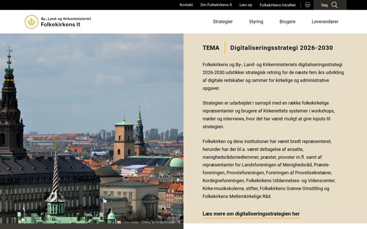 Screenshot of folkekirkensit.dk